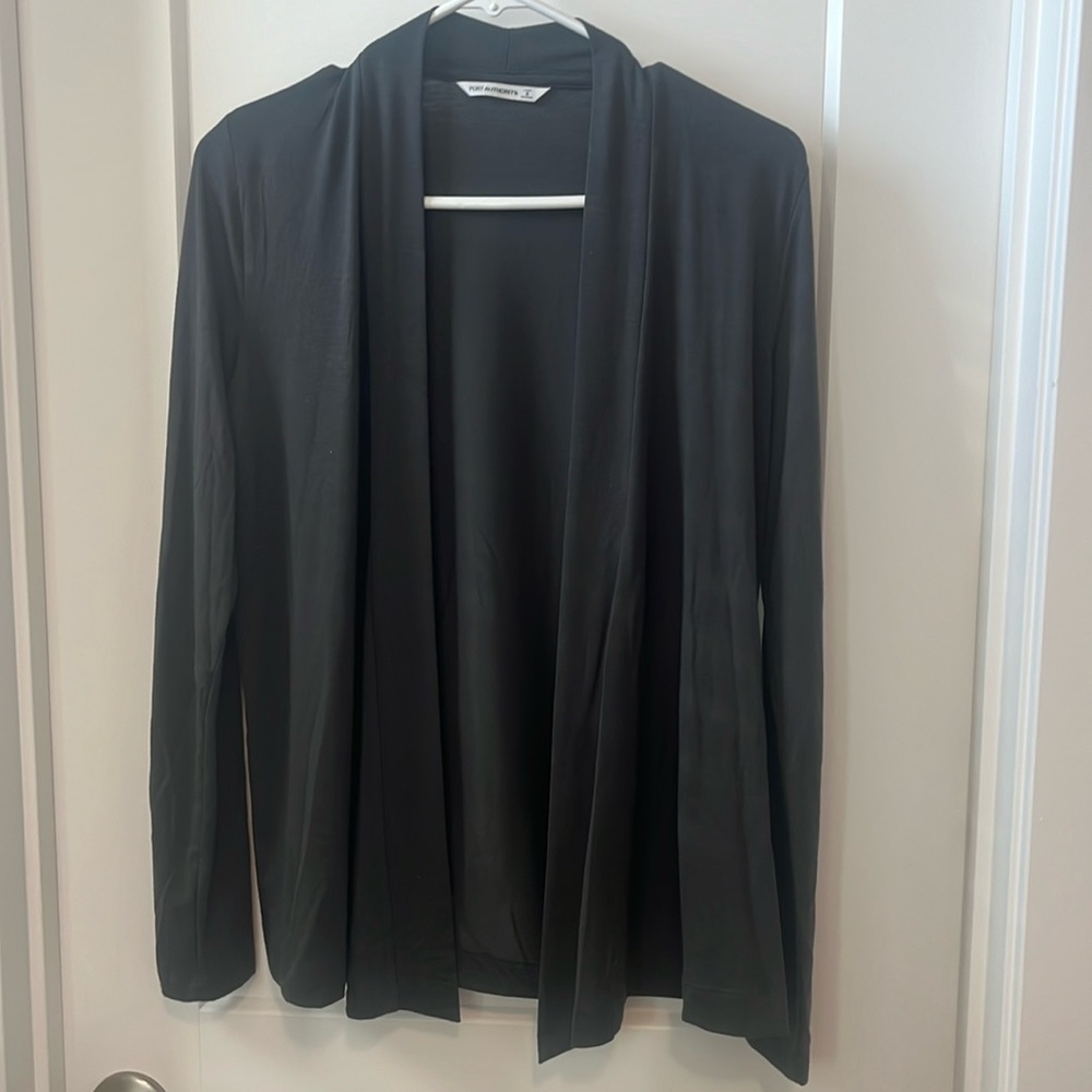 Lightweight Port Authority Gray Cardigan - Size Small